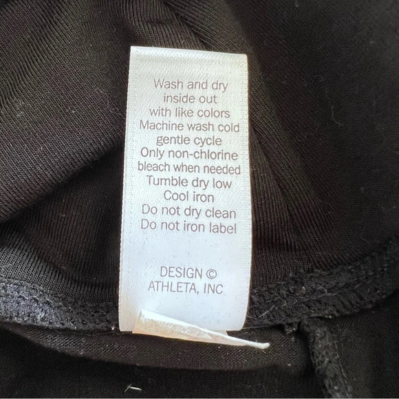 Athleta Women's Seaside Faux Wrap Fold Over Black Skirt - Picture 10 of 11